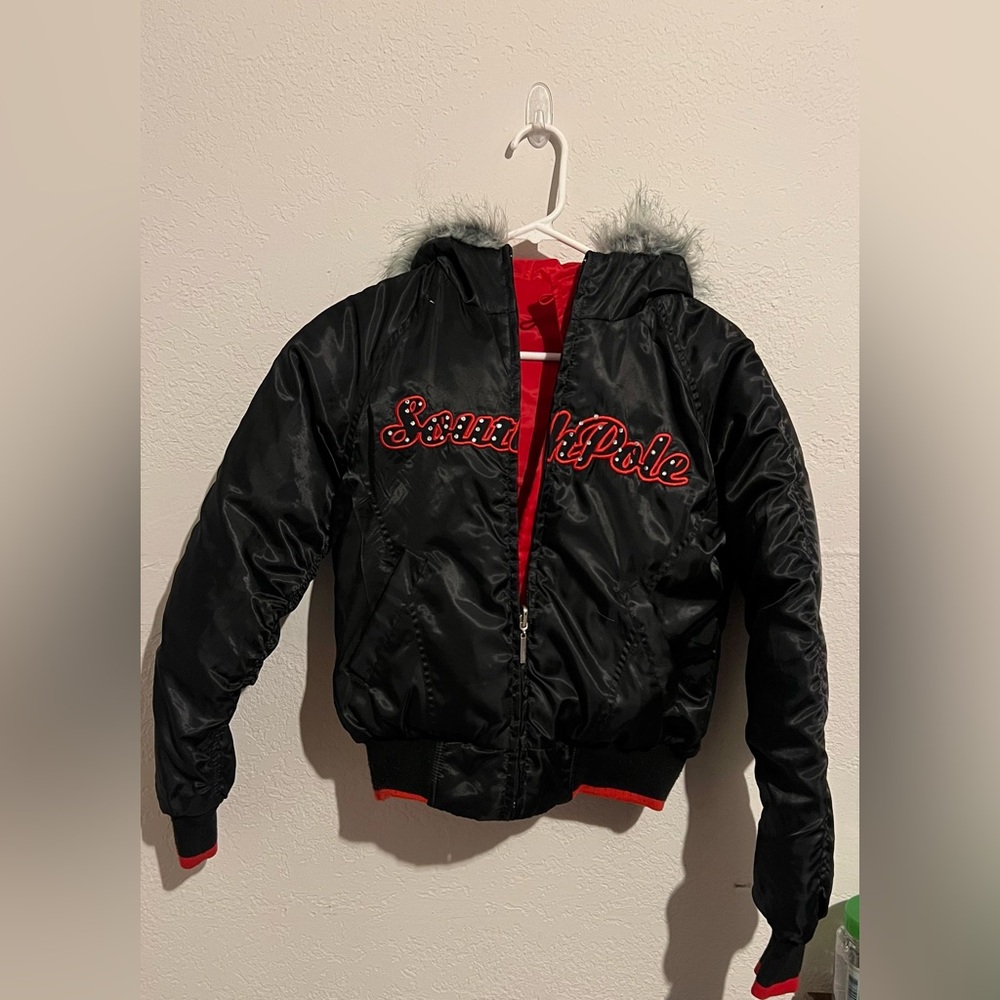 Vintage SOUTHPOLE Reversible 
Hooded Puffer Jacket Y2K